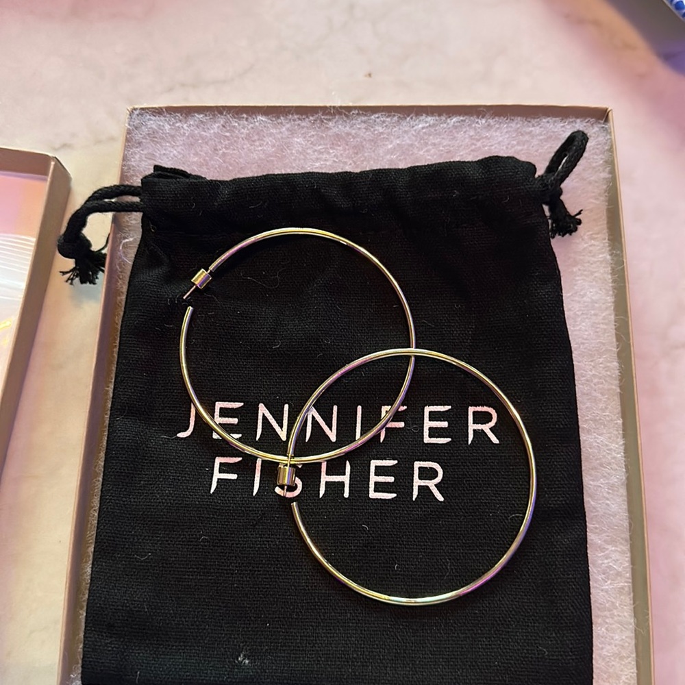 Jennifer Fisher 2.5 thread hoops, brand new and never worn.